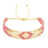 Geometric Rhombus Gradient Rice Bead Bracelet