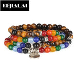 Bohemian Style Beaded Bracelet Multilayer Natural Stone Faceted Beads