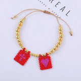 Bohemia Adjustable Hand-woven Steel Beads Bracelet