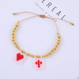 Bohemia Adjustable Hand-woven Steel Beads Bracelet