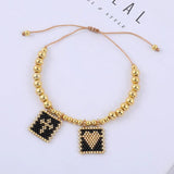 Bohemia Adjustable Hand-woven Steel Beads Bracelet