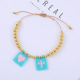 Bohemia Adjustable Hand-woven Steel Beads Bracelet