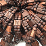Yoga Wooden Beads Bracelets Mix 3 Colors 7pcs/lot