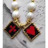 Heart Tag Cross Pearl Bracelet Hand Weaving Bohemia Adjustable