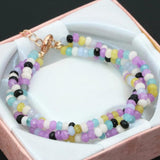 Multicolor Chalcedony Stone Beads Bracelets Jewelry