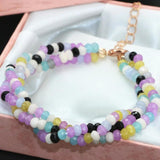 Multicolor Chalcedony Stone Beads Bracelets Jewelry