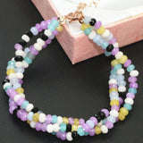Multicolor Chalcedony Stone Beads Bracelets Jewelry