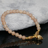 Strawberry Beaded Bracelet 6mm Round Beads 7.5inch