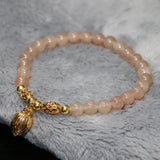 Strawberry Beaded Bracelet 6mm Round Beads 7.5inch