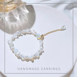 Women's Pearl & Moonstone Bracelet for Gift