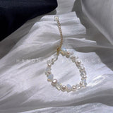 Women's Pearl & Moonstone Bracelet for Gift