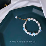Women's Pearl & Moonstone Bracelet for Gift
