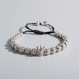 CZ Bracelet Silver Beaded Jewelry Bangles