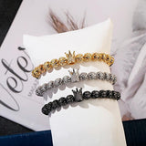 CZ Bracelet Silver Beaded Jewelry Bangles