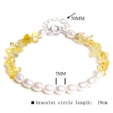 Irregular Stone Bracelet Citrines Crystal Jewelry