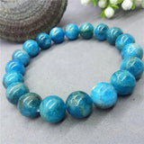 Natural Apatite Stone Bead Bracelet with Round Charms