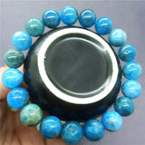 Natural Apatite Stone Bead Bracelet with Round Charms