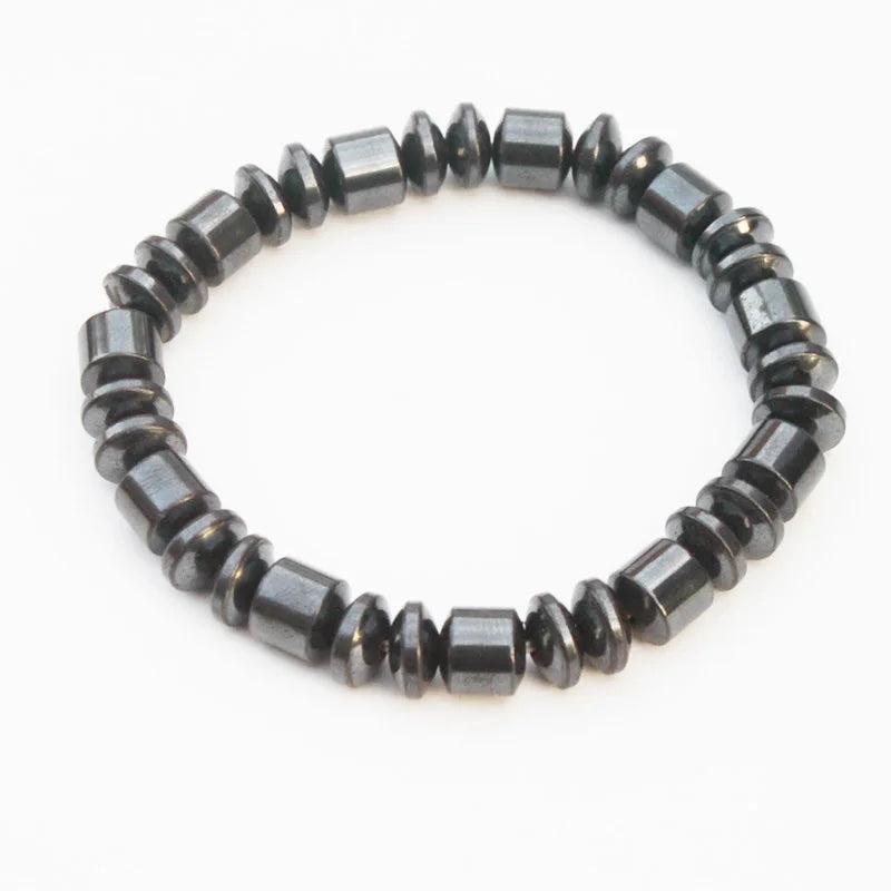 Magnetic Hematite Beaded Bracelet Unisex Therapy Healthy