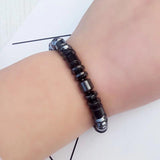 Magnetic Hematite Beaded Bracelet Unisex Therapy Healthy