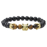 FYJS Wolf Head Crown Tiger Eye Stone Bracelet