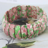 Riverstones 22x8mm Elastic Bracelet Stone, 5 Colors Jewelry DIY Element