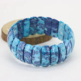 Riverstones 22x8mm Elastic Bracelet Stone, 5 Colors Jewelry DIY Element