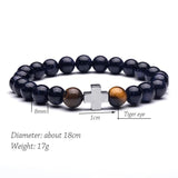 8mm Natural Stone Beads Men's Buddha Bracelet Jewelry