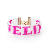 Vintage Rainbow Letters Beaded Bracelet