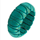National Turquoise Stone Bracelet Natural Beaded Charm Bracelet