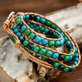 Bohemia Flower Charm Beaded Bracelet Women Beads Chain Bangle Boho Jewelry