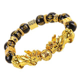 Golden Brave Troops Copper Bracelet 8MM Zircon Yoga Jewelry