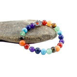 Crystal Stone Chakra Yoga Reiki Healing Beaded Bracelet