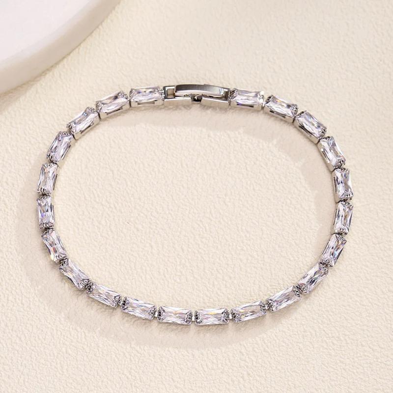 Geometric CZ Marquise Tennis Bracelet for Women 3MM - FSBP061