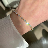 Geometric CZ Marquise Tennis Bracelet for Women 3MM - FSBP061