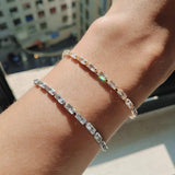 Geometric CZ Marquise Tennis Bracelet for Women 3MM - FSBP061