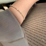 Geometric CZ Marquise Tennis Bracelet for Women 3MM - FSBP061