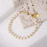 Baroque Freshwater Pearl Bracelet with Zircon Petals