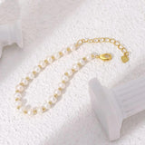 Baroque Freshwater Pearl Bracelet with Zircon Petals