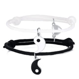 Hot Tai Chi Yin Yang Couple Braided Stone Bracelet Adjustable Braid Chain