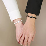 Hot Tai Chi Yin Yang Couple Braided Stone Bracelet Adjustable Braid Chain