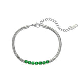 Colorful Zircon Beaded Bracelets Women 18K Plated
