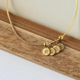 18K Snake Bone Chain Bracelet Peace and Joy Women Bangle