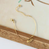 18K Snake Bone Chain Bracelet Peace and Joy Women Bangle