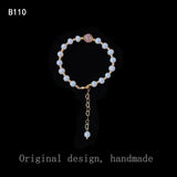 Moonstone Freshwater Pearl Bracelet Natural Jewelry Gift