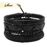 Men's Vintage Multilayer Leather Bracelet Wristband