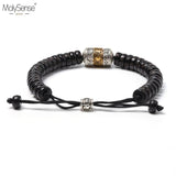 Coconut Shell Beads Vajra Charm Prayer Bell Tibet Bracelet For Men