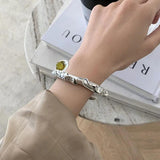 Silver Flower Leaves Bracelets & Bangles Retro Hand Jewelry