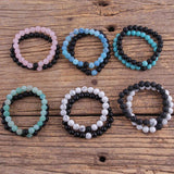 Boho Beaded Bracelet 2pc Stack Stone Bracelet Sets Women Gift