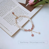 Strawberry Shaped Pearl Bracelet for Women