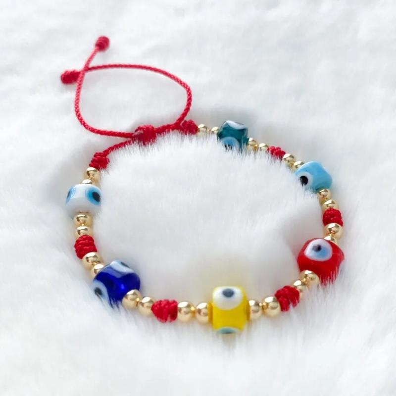 Red Evil Eye Bracelet Y2K Jewelry for Women
